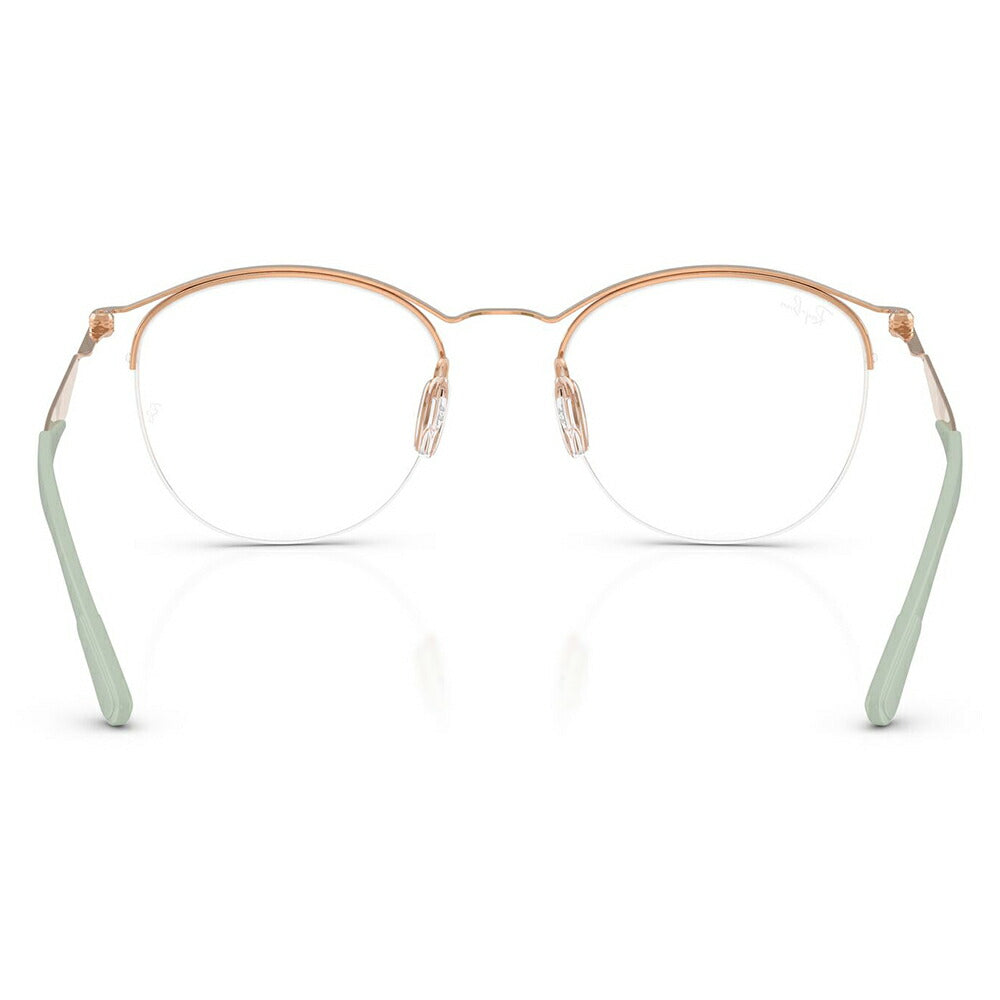 【正規品販売店】度なし1.55レンズ交換+0円 レイバン メガネ フレーム RX7553 3217 50 52 Ray-Ban レイバン純正レンズ対応 チタン メタル ラウンド ナイロール 伊達メガネ 眼鏡