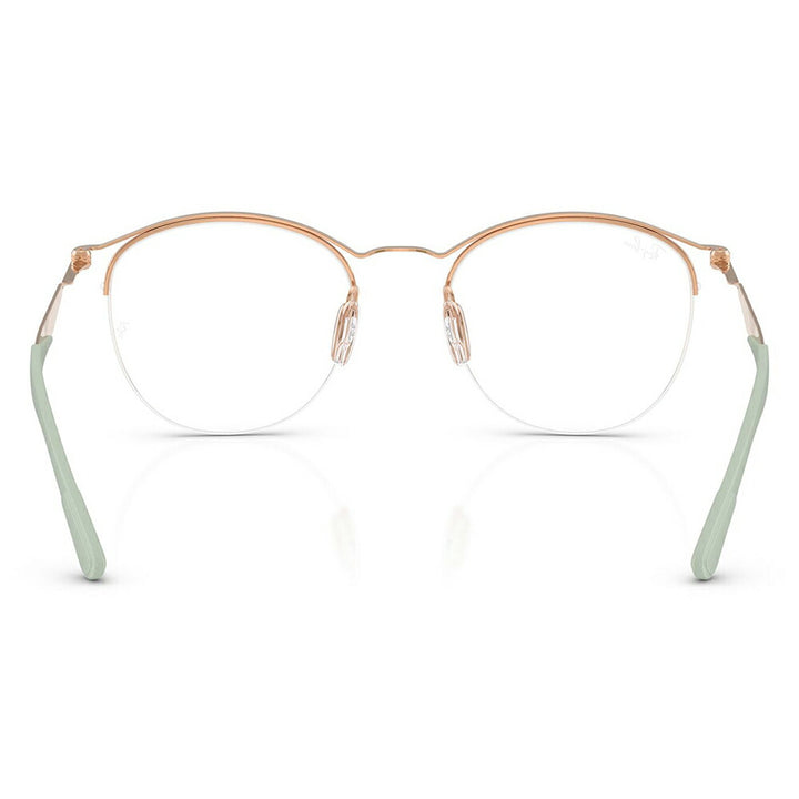 【正規品販売店】度なし1.55レンズ交換+0円 レイバン メガネ フレーム RX7553 3217 50 52 Ray-Ban レイバン純正レンズ対応 チタン メタル ラウンド ナイロール 伊達メガネ 眼鏡
