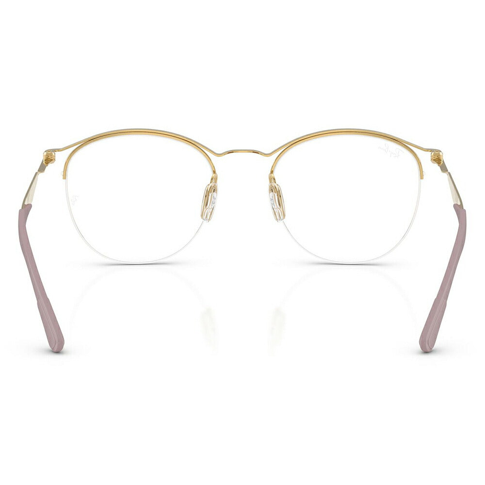【正規品販売店】度なし1.55レンズ交換+0円 レイバン メガネ フレーム RX7553 3218 50 52 Ray-Ban レイバン純正レンズ対応 チタン メタル ラウンド ナイロール 伊達メガネ 眼鏡
