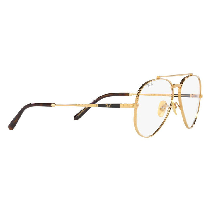 【アウトレット】度なし1.55レンズ交換+0円 レイバン メガネ フレーム RX8225V 1220 55 58 Ray-Ban アビエーター ティアドロップ ダブルブリッジ AVIATOR チタニウム メイドインジャパン 日本製 伊達メガネ 眼鏡