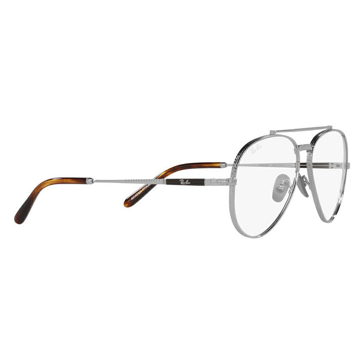 【アウトレット】度なし1.55レンズ交換+0円 レイバン メガネ フレーム RX8225V 1224 55 58 Ray-Ban アビエーター ティアドロップ ダブルブリッジ AVIATOR チタニウム メイドインジャパン 日本製 伊達メガネ 眼鏡