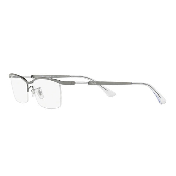 【正規品販売店】レイバン メガネ フレーム サングラス 老眼鏡セット RX8746D 1000 55 Ray-Ban チタン スクエア アジアンデザインモデル ナイロール ハーフリム TITANIUM シニアグラス リーディンググラス 読書 スマホ ブルーライトカット変更可