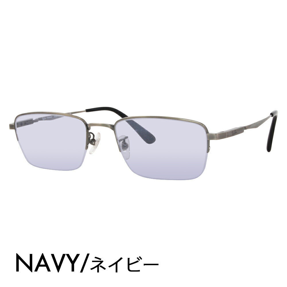 [Authorized Retailer] Ray-Ban Eyeglasses Frame Sunglasses Color Lens Set RX8763D 1000 54 Ray-Ban Titanium Square Asian Design Model Nylor Half Rim 