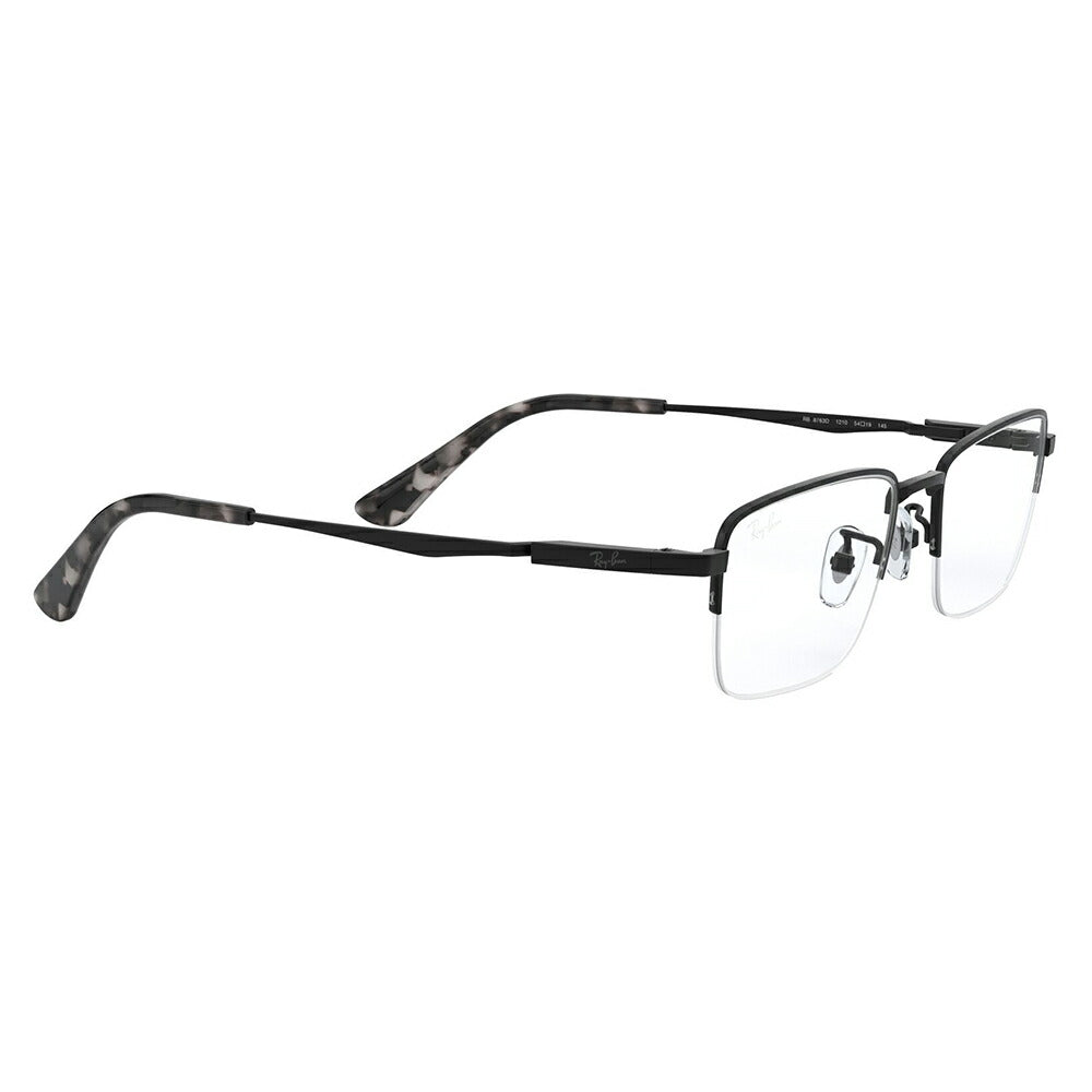 【アウトレット】度なし1.55レンズ交換+0円 レイバン メガネ フレーム RX8763D 1210 54 Ray-Ban レイバン純正レンズ対応 チタン スクエア アジアンデザインモデル ナイロール ハーフリム