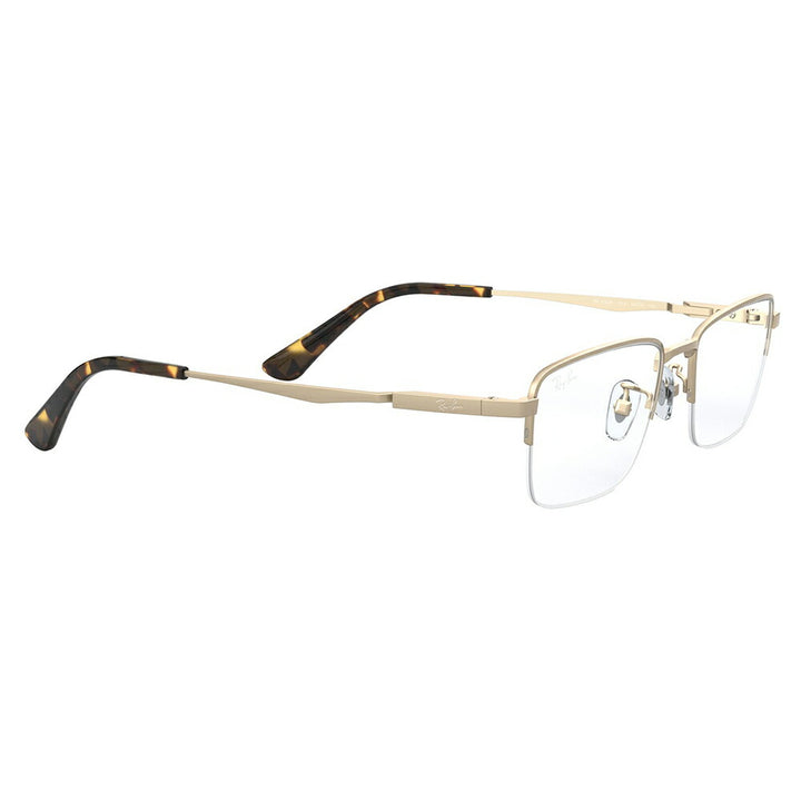 [Outlet] Non-prescription 1.55 lens replacement +0 yen Ray-Ban glasses frame RX8763D 1213 54 Ray-Ban Ray-Ban genuine lens compatible Titanium Square Asian design model Nylor half rim 