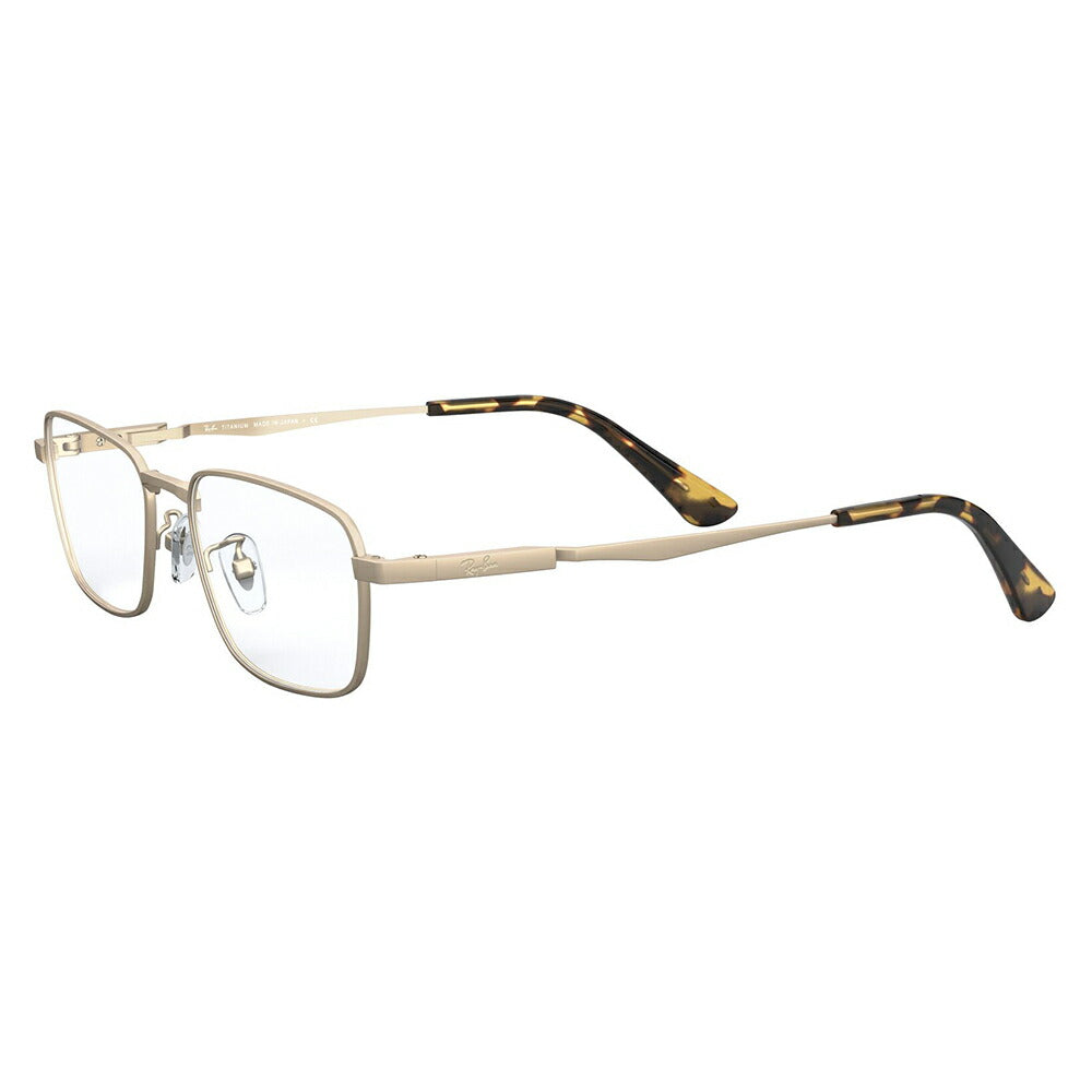 [Outlet] Non-prescription 1.55 lens replacement +0 yen Ray-Ban glasses frame RX8764D 1213 54 Ray-Ban Ray-Ban genuine lens compatible Titanium Square Asian design model Metal 