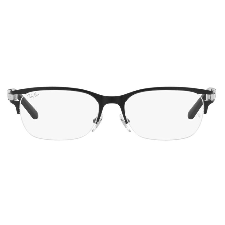 [Outlet] Non-prescription 1.55 lens replacement +0 yen Ray-Ban glasses frame RX8771D 1074 54 Ray-Ban Asian fit Nylor half-rim square metal men's titanium glasses fashion glasses 