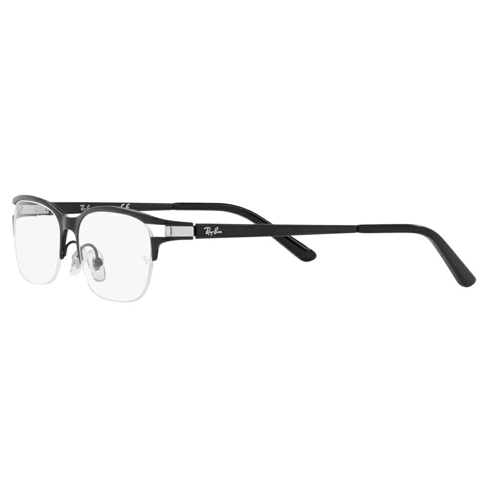 [Outlet] Non-prescription 1.55 lens replacement +0 yen Ray-Ban glasses frame RX8771D 1074 54 Ray-Ban Asian fit Nylor half-rim square metal men's titanium glasses fashion glasses 