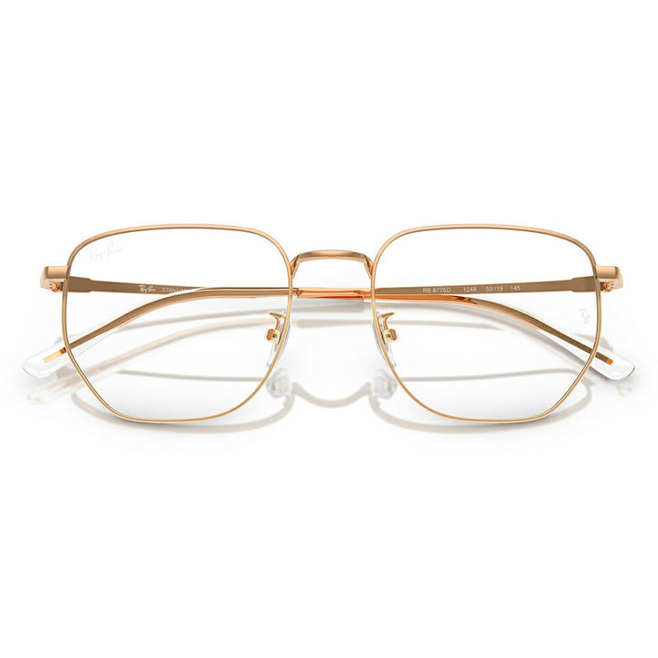 【正規品販売店】度なし1.55レンズ交換+0円 レイバン メガネ フレーム RX8776D 1248 53 Ray-Ban レイバン純正レンズ対応 チタン チタニウム スクエア アジアンデザイン ユニセックス 伊達眼鏡 メガネ
