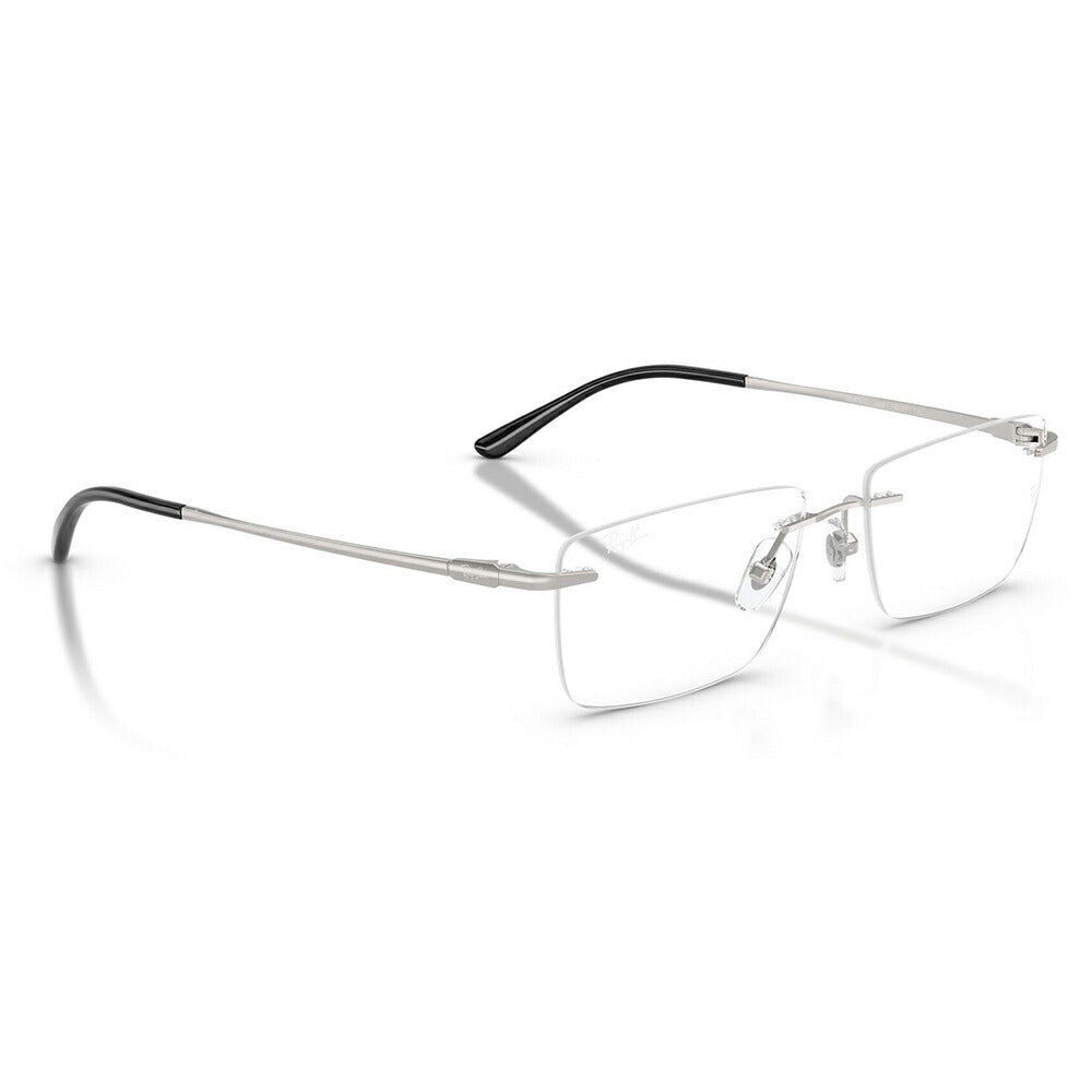 【正規品販売店】度なし1.55レンズ交換+0円 レイバン メガネ フレーム RX8781D 1002 56 Ray-Ban レイバン純正レンズ対応 チタン チタニウム レクタングル アジアンデザイン ツーポイント ローブリッジフィット 伊達眼鏡 メガネ