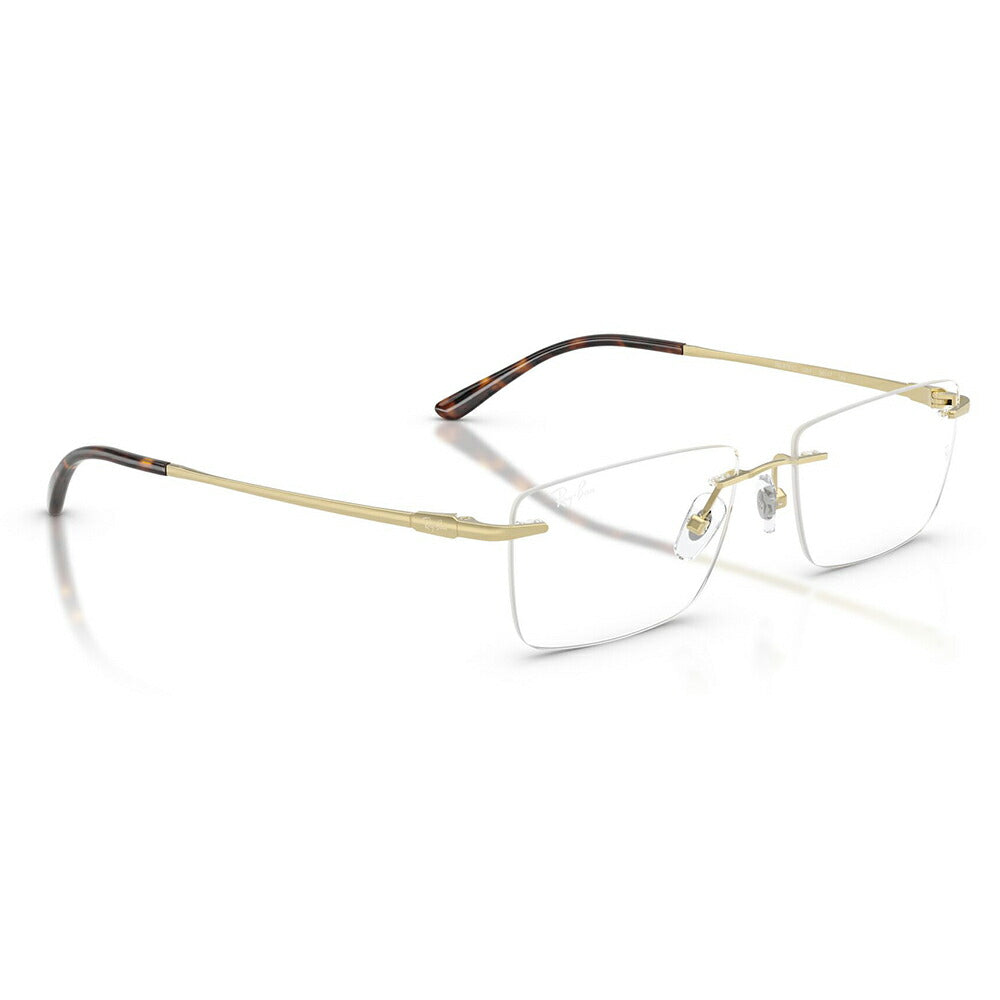 【正規品販売店】度なし1.55レンズ交換+0円 レイバン メガネ フレーム RX8781D 1251 56 Ray-Ban レイバン純正レンズ対応 チタン チタニウム レクタングル アジアンデザイン ツーポイント ローブリッジフィット 伊達眼鏡 メガネ