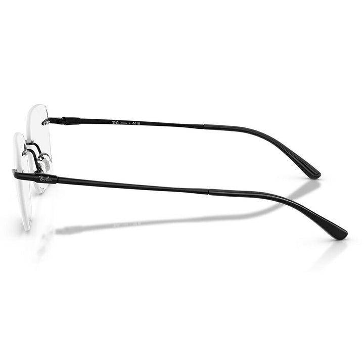 【正規品販売店】度なし1.55レンズ交換+0円 レイバン メガネ フレーム RX8783D 1244 52 Ray-Ban レイバン純正レンズ対応 チタン チタニウム スクエア 多角形 アジアンデザイン ツーポイント ローブリッジフィット 伊達眼鏡 メガネ