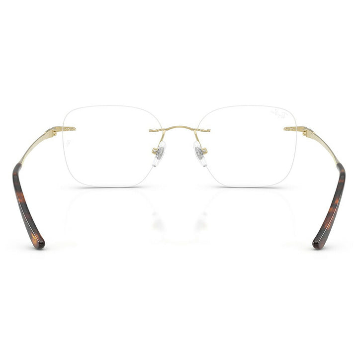【正規品販売店】度なし1.55レンズ交換+0円 レイバン メガネ フレーム RX8783D 1251 52 Ray-Ban レイバン純正レンズ対応 チタン チタニウム スクエア 多角形 アジアンデザイン ツーポイント ローブリッジフィット 伊達眼鏡 メガネ