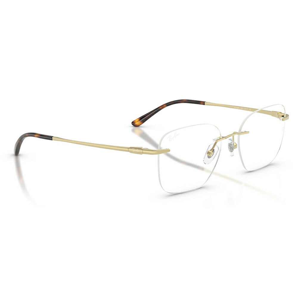 【正規品販売店】度なし1.55レンズ交換+0円 レイバン メガネ フレーム RX8783D 1251 52 Ray-Ban レイバン純正レンズ対応 チタン チタニウム スクエア 多角形 アジアンデザイン ツーポイント ローブリッジフィット 伊達眼鏡 メガネ
