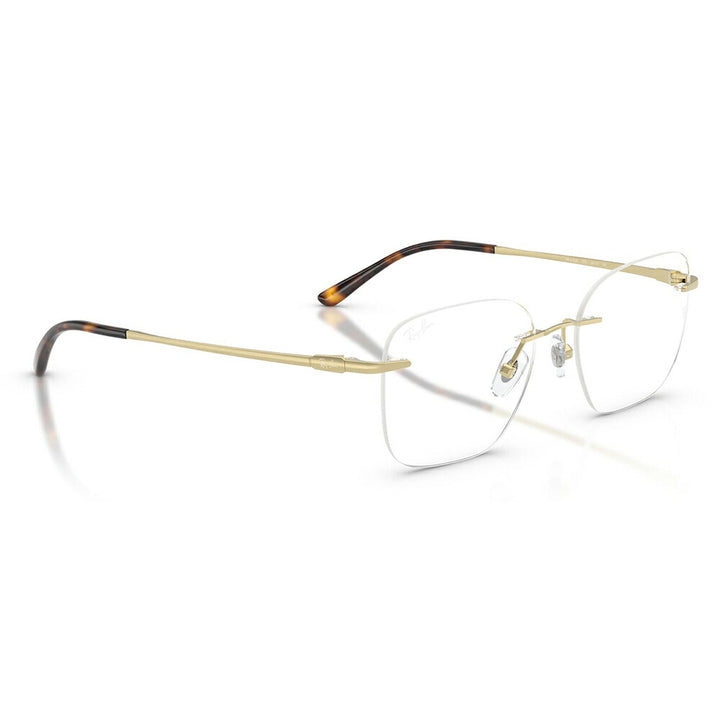 【正規品販売店】度なし1.55レンズ交換+0円 レイバン メガネ フレーム RX8783D 1251 52 Ray-Ban レイバン純正レンズ対応 チタン チタニウム スクエア 多角形 アジアンデザイン ツーポイント ローブリッジフィット 伊達眼鏡 メガネ