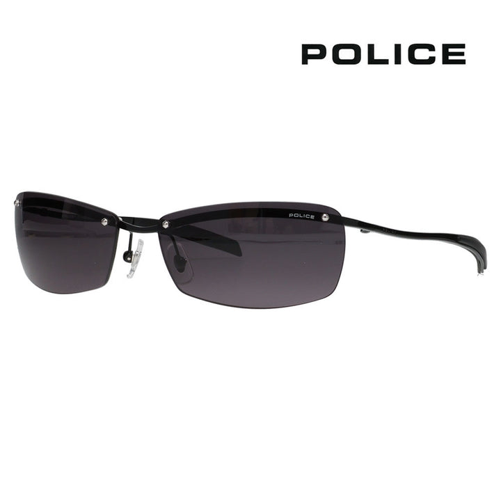 Special order reproduction model [Authorized retailer] Police sunglasses S8167J 0530 62 POLICE Titanium Special order color Two-point Rimless Square Japan model 