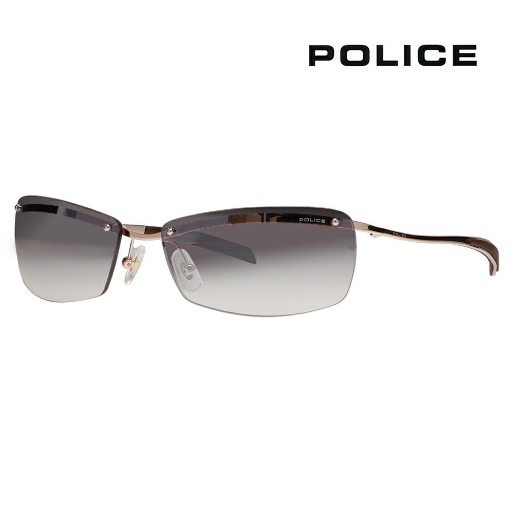 Special order reproduction model [Authorized retailer] Police sunglasses S8167J 300D 62 Titanium MADE IN JAPAN Two-point Rimless 