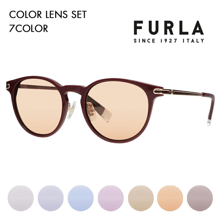 【正規品販売店】 FURLA フルラ サングラス カラーレンズセット SFU744J G96P 50 ボストン ウェリントン ジャパンモデル レディース セル