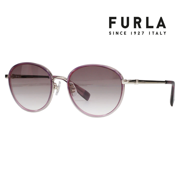 [Authorized Retailer] FURLA Sunglasses SFU750J 02A8 53 Women's Metal UV Protection Stylish Driving Round Classic Driving 