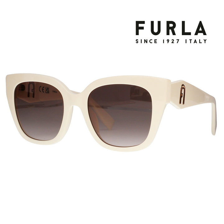 【正規品販売店】 FURLA フルラ サングラス SFU812 06Y1 53 オーバーサイズ バタフライ セル レディース