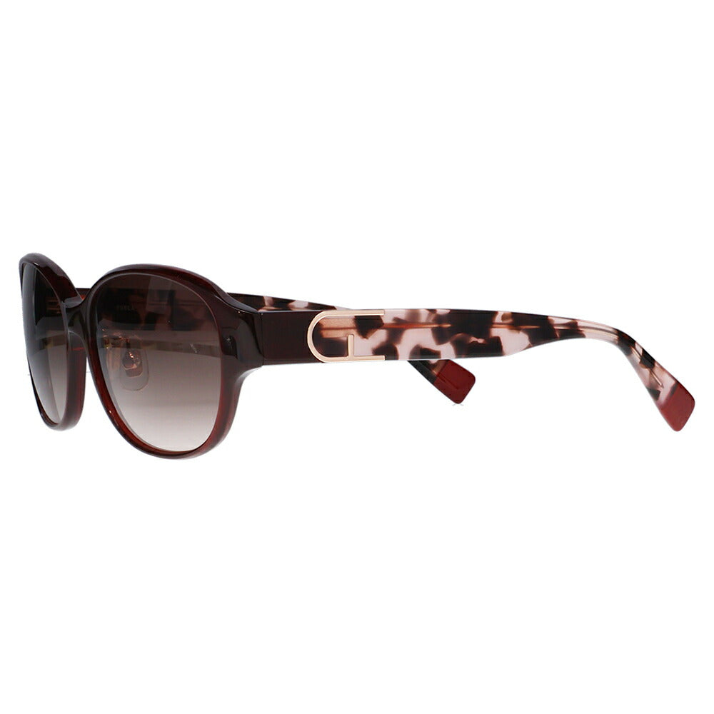 【正規品販売店】 FURLA フルラ サングラス SFU849J 01ED 55 オーバル ラウンド ジャパンモデル レディース セル 紫外線 UVカット おしゃれ 運転用