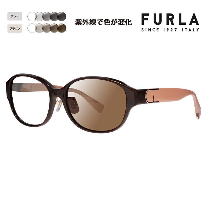【正規品販売店】 FURLA フルラ サングラス 調光レンズセット SFU849J 6XKP 55 オーバル ラウンド ジャパンモデル レディース セル 紫外線 UVカット おしゃれ