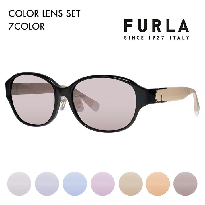 【正規品販売店】 FURLA フルラ サングラス カラーレンズセット SFU849J 700P 55 オーバル ラウンド ジャパンモデル レディース セル 紫外線 UVカット おしゃれ