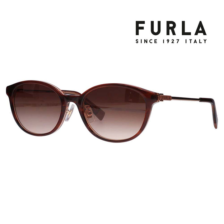 【正規品販売店】 FURLA フルラ サングラス SFU851J 01FW 52 ウェリントン オーバル セル ジャパンモデル レディース
