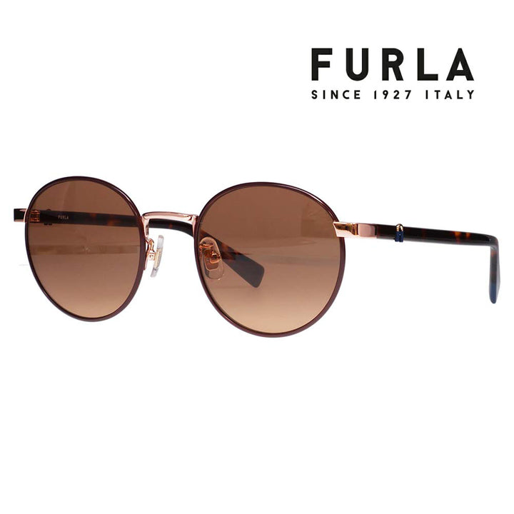 【正規品販売店】 FURLA フルラ サングラス SFU854J 05AJ 51 ラウンド メタル ジャパンモデル レディース