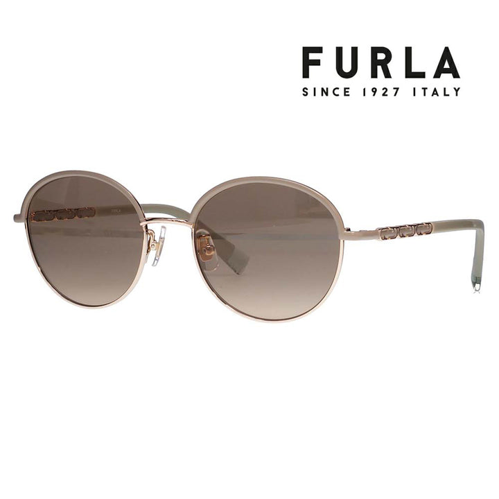 【正規品販売店】 FURLA フルラ サングラス SFU856J 0177 52 ボストン ラウンド メタル ジャパンモデル レディース