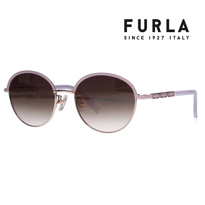 【正規品販売店】 FURLA フルラ サングラス SFU856J 08R5 52 ボストン ラウンド メタル ジャパンモデル レディース
