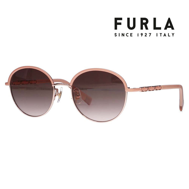 【正規品販売店】 FURLA フルラ サングラス SFU856J 0S02 52 ボストン ラウンド メタル ジャパンモデル レディース