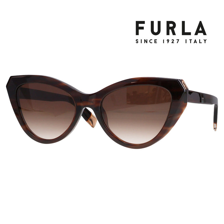 【正規品販売店】 FURLA フルラ サングラス SFU977 07HL 54 キャットアイ セル レディース