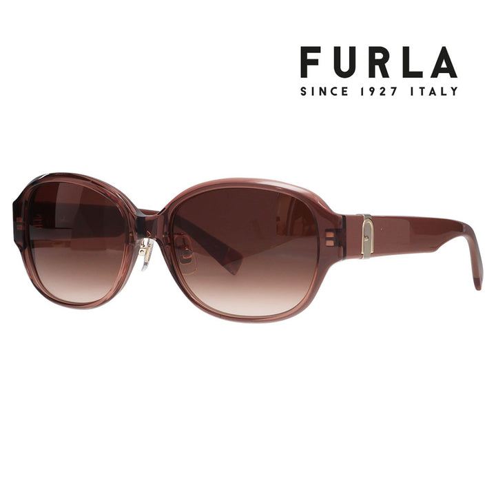 【正規品販売店】 FURLA フルラ サングラス SFUA39J 06A6 54 オーバーサイズ オーバル セル レディース