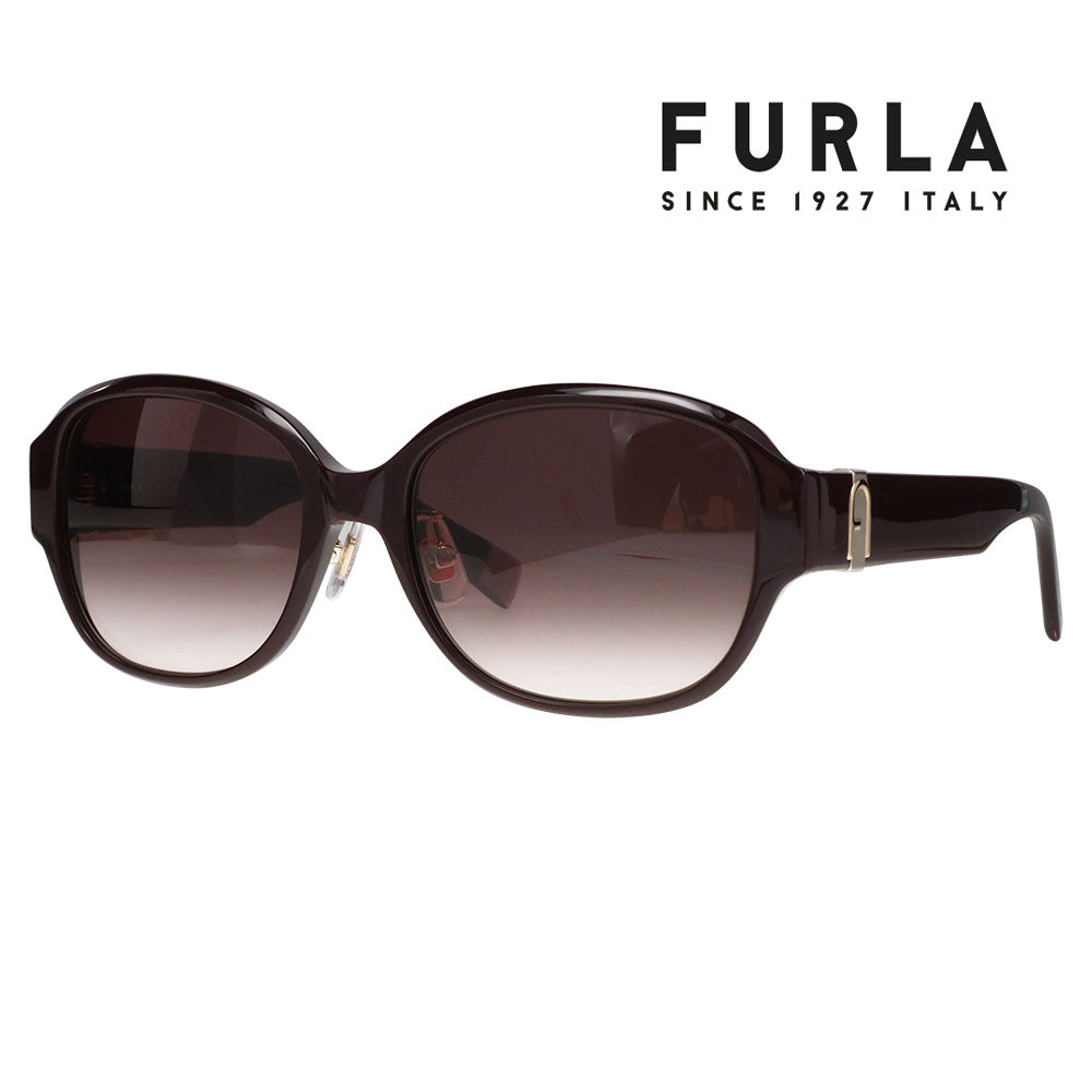 【正規品販売店】 FURLA フルラ サングラス SFUA39J 099M 54 オーバーサイズ オーバル セル レディース