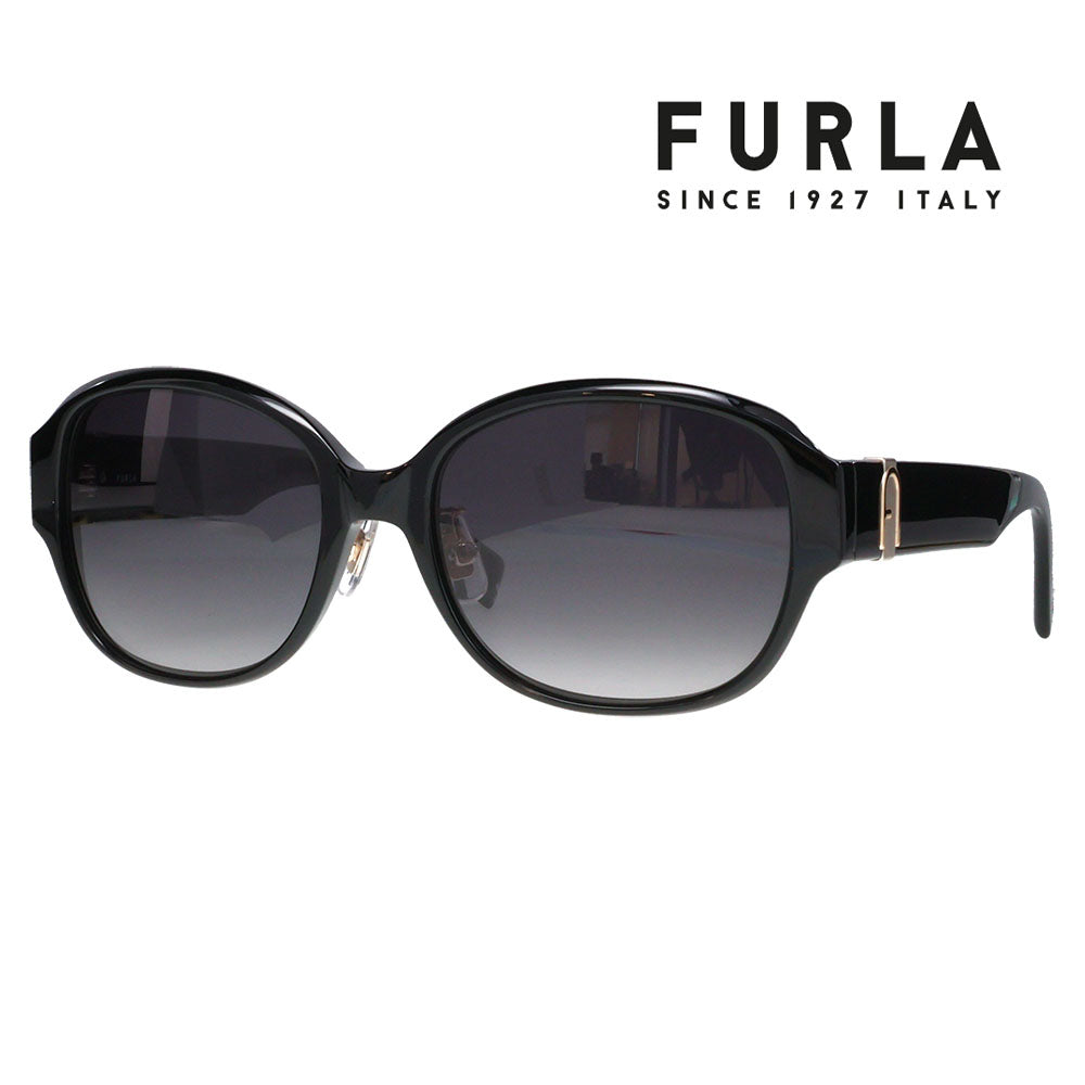 【正規品販売店】 FURLA フルラ サングラス SFUA39J 700P 54 オーバーサイズ オーバル セル レディース 偏光