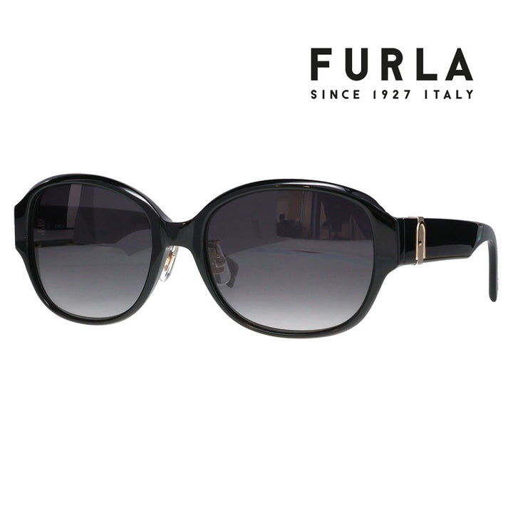 【正規品販売店】 FURLA フルラ サングラス SFUA39J 700P 54 オーバーサイズ オーバル セル レディース 偏光