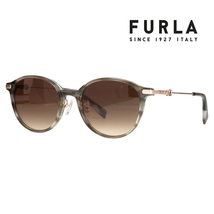 【正規品販売店】 FURLA フルラ サングラス SFUA40J 9N6P 50 セル メタル ボストン コンビ レディース 偏光