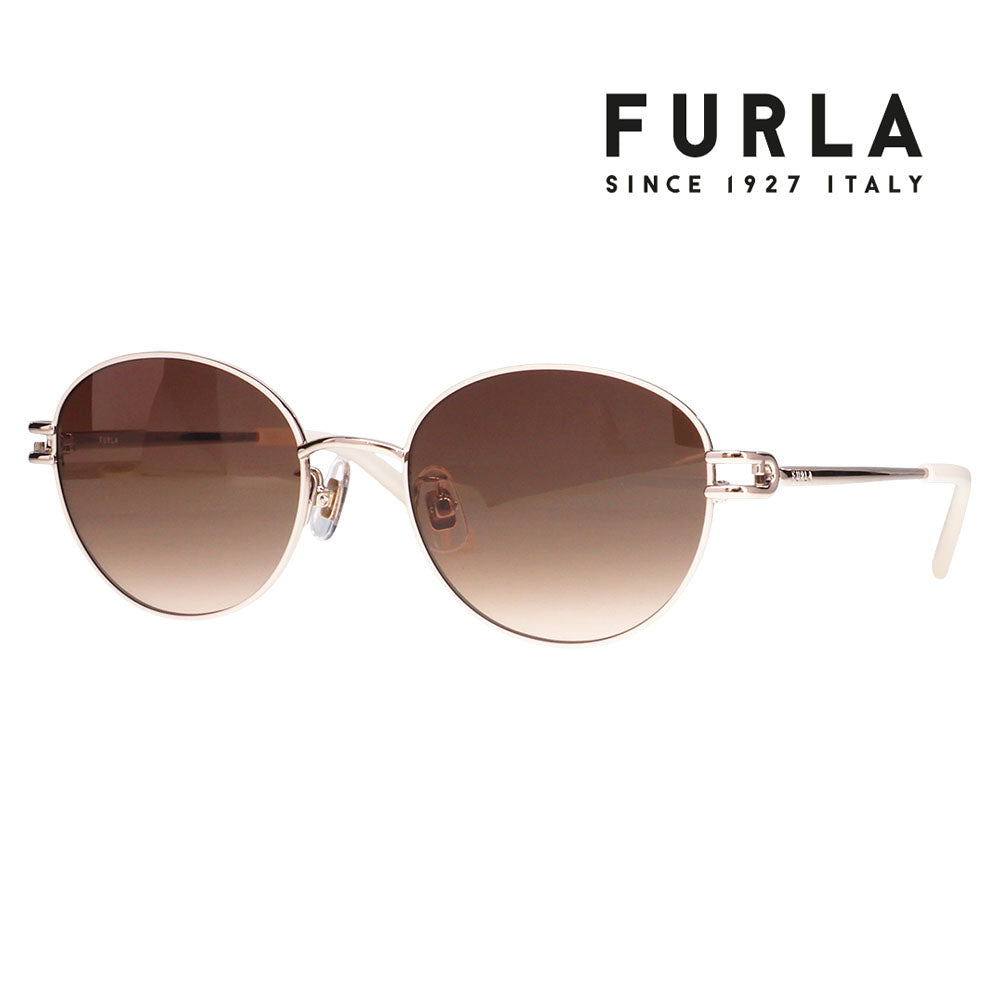 【正規品販売店】 FURLA フルラ サングラス SFUA45J 07ES 53 ラウンド メタル レディース