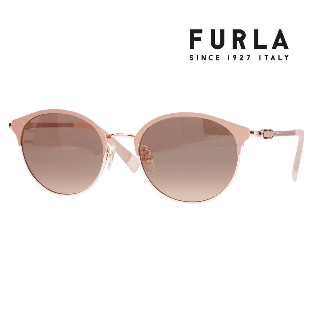 【正規品販売店】 FURLA フルラ サングラス SFUA46J 02AM 52 ブロー ボストン メタル レディース