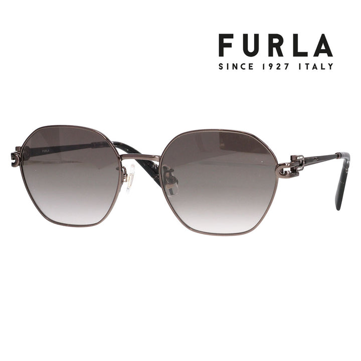 【正規品販売店】 FURLA フルラ サングラス SFUA47J 0I86 52 多角形 ヘキサゴン メタル レディース