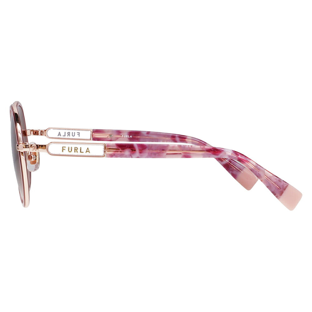 【正規品販売店】 FURLA フルラ サングラス SFUA48J 0L80 52 メタル セル ラウンド コンビ レディース