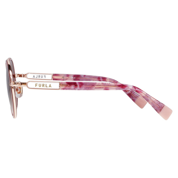【正規品販売店】 FURLA フルラ サングラス SFUA48J 0L80 52 メタル セル ラウンド コンビ レディース