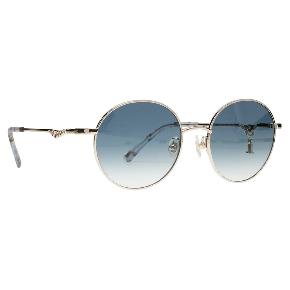 [Authorized Retailer] LANVIN en bleu Sunglasses SLB011J 0I88 53 Charm Round Metal Japan Model Women's 