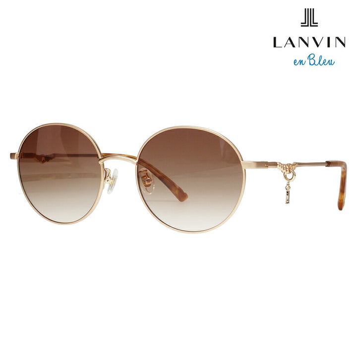 【正規品販売店】 LANVIN en bleu ランバンオンブルー サングラス SLB011J 0SM6 53 チャーム ラウンド メタル ジャパンモデル レディース