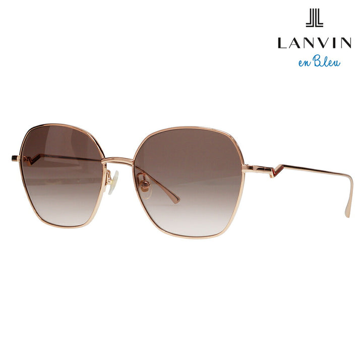 【正規品販売店】 LANVIN en bleu ランバンオンブルー サングラス SLB013J 02AM 57 フレンチビンテージ スクエア メタル ジャパンモデル レディース