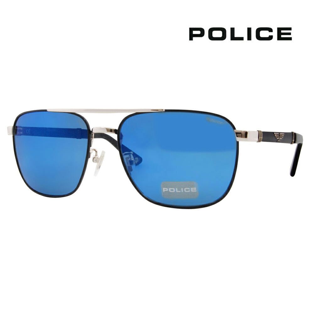 [Authorized Retailer] Police Glasses, Sunglasses, Fashion Glasses, Eyeglasses SPL890 301B 58 POLICE LEGENDS Teardrop Double Bridge Metal Men's 