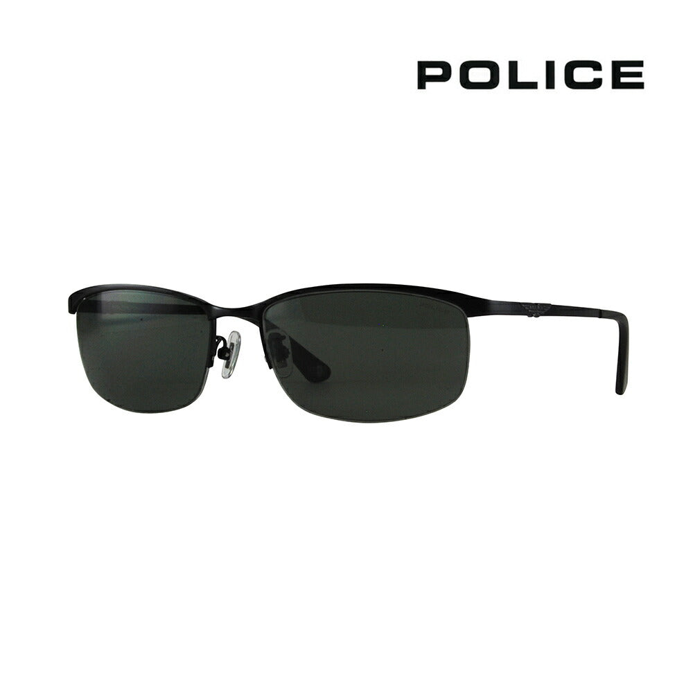 [Authorized Retailer] Police Glasses, Sunglasses, Fashion Glasses, Eyeglasses SPLC59J 531V 59 POLICE Square Half Rim Nylor Metal Titanium 