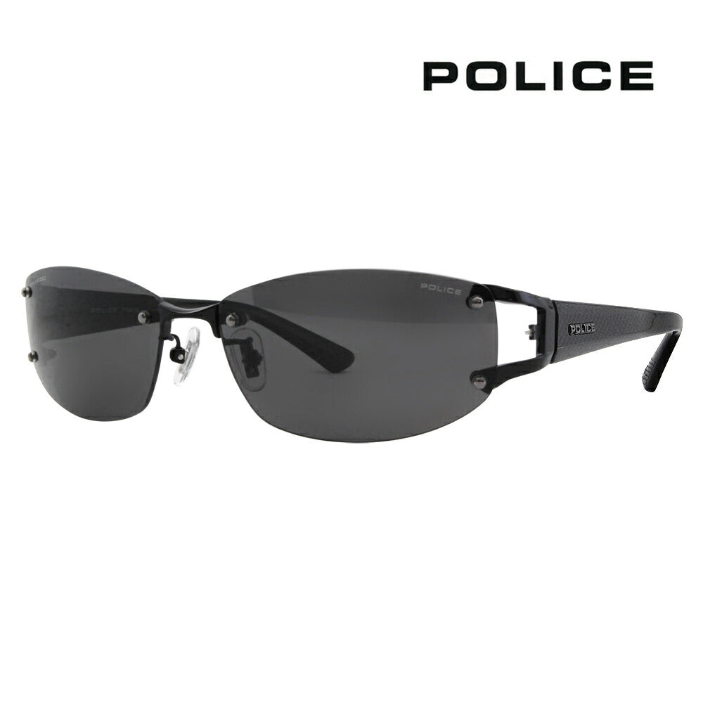 Special order reproduction model [Authorized retailer] Police glasses, sunglasses, fashion glasses, eyeglasses SPLC60J 530P 59 POLICE square rimless two-point metal titanium 