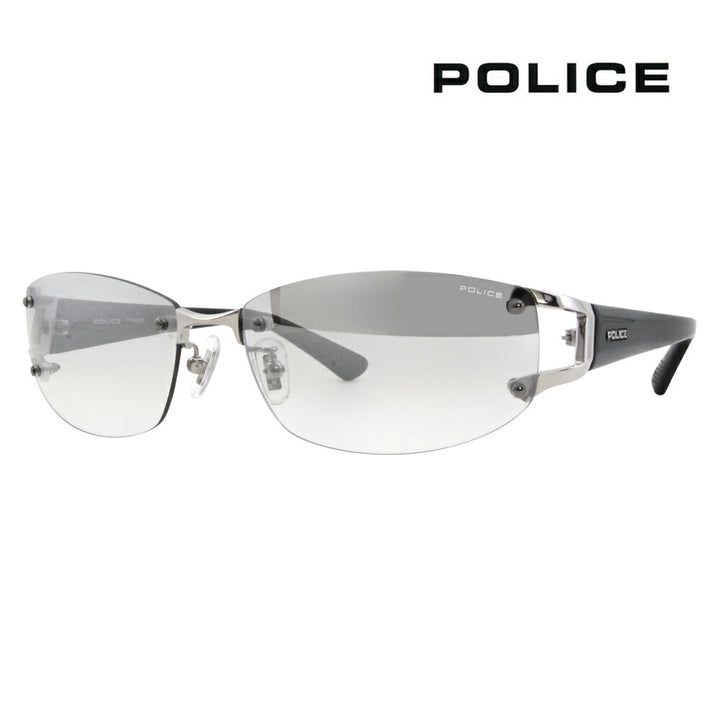 Special order reproduction model [Authorized dealer] Police sunglasses SPLC60J 583X 59 POLICE Square Rimless Two-point Metal Titanium 